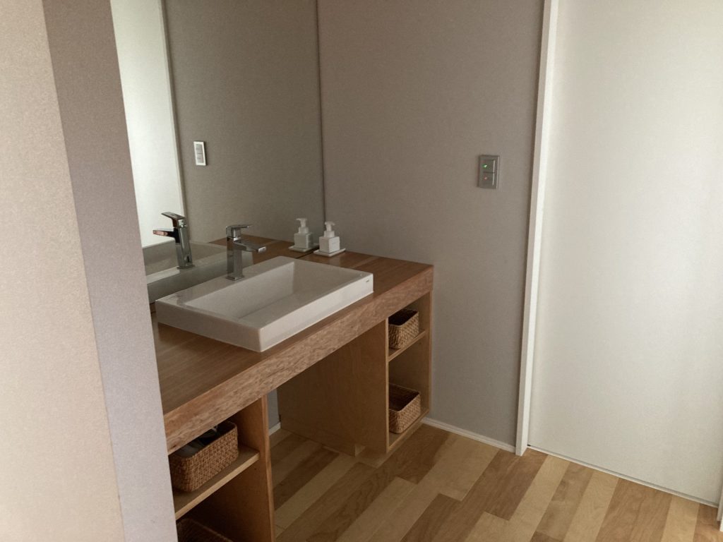 コテージの洗面所