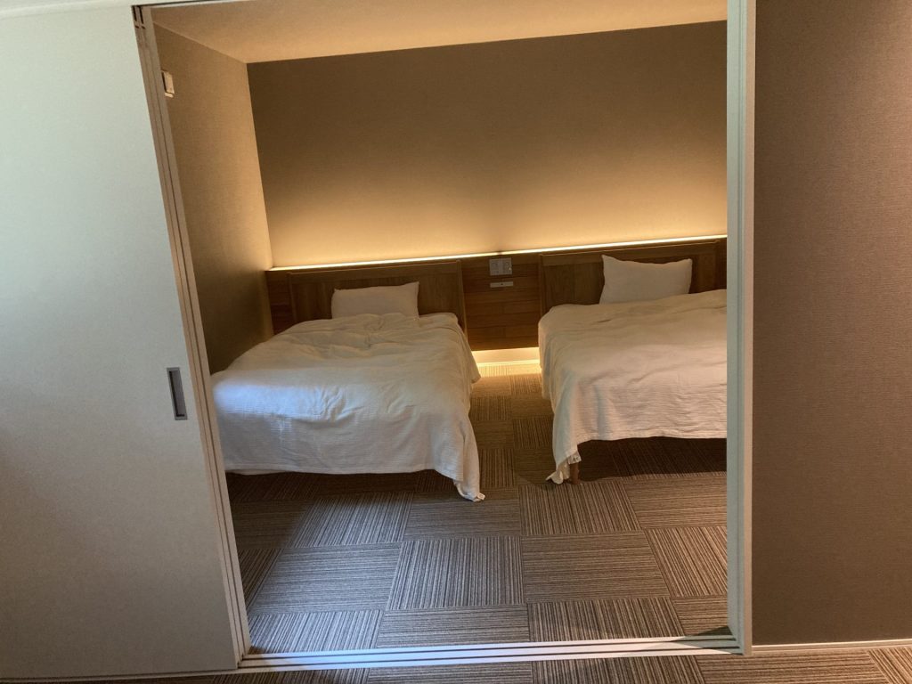 コテージの寝室