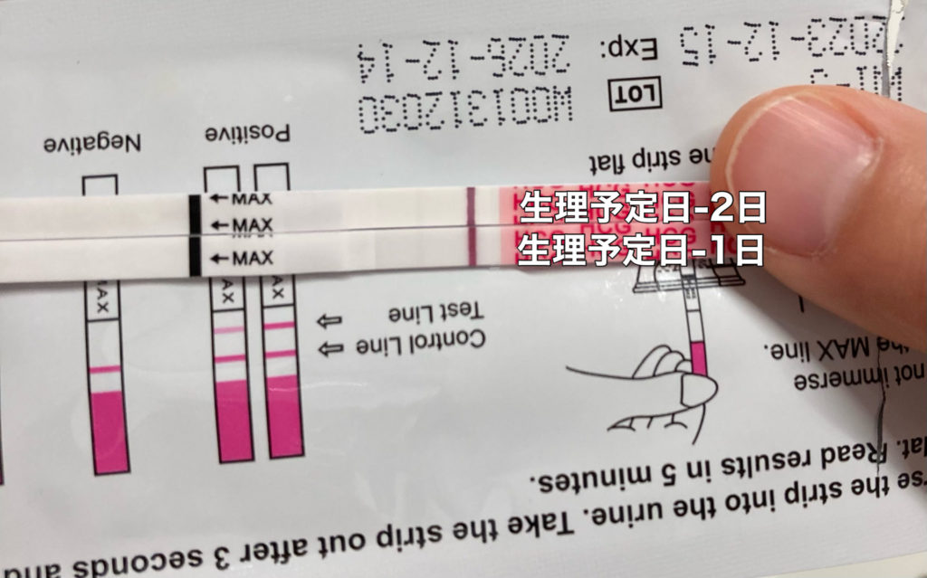 自然妊娠したときのwondfo妊娠検査薬の反応