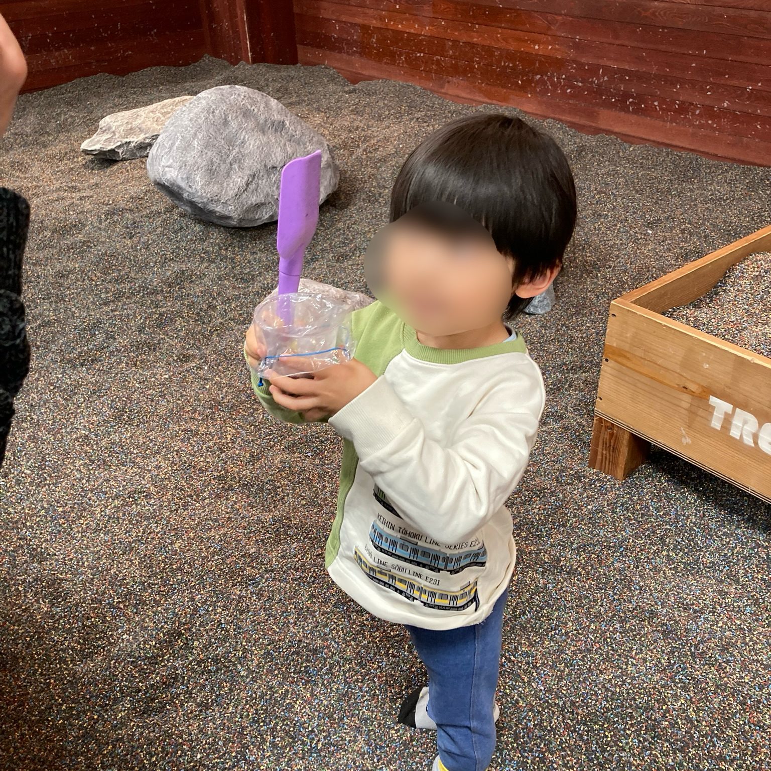 わんぱく宝探しに参加する息子