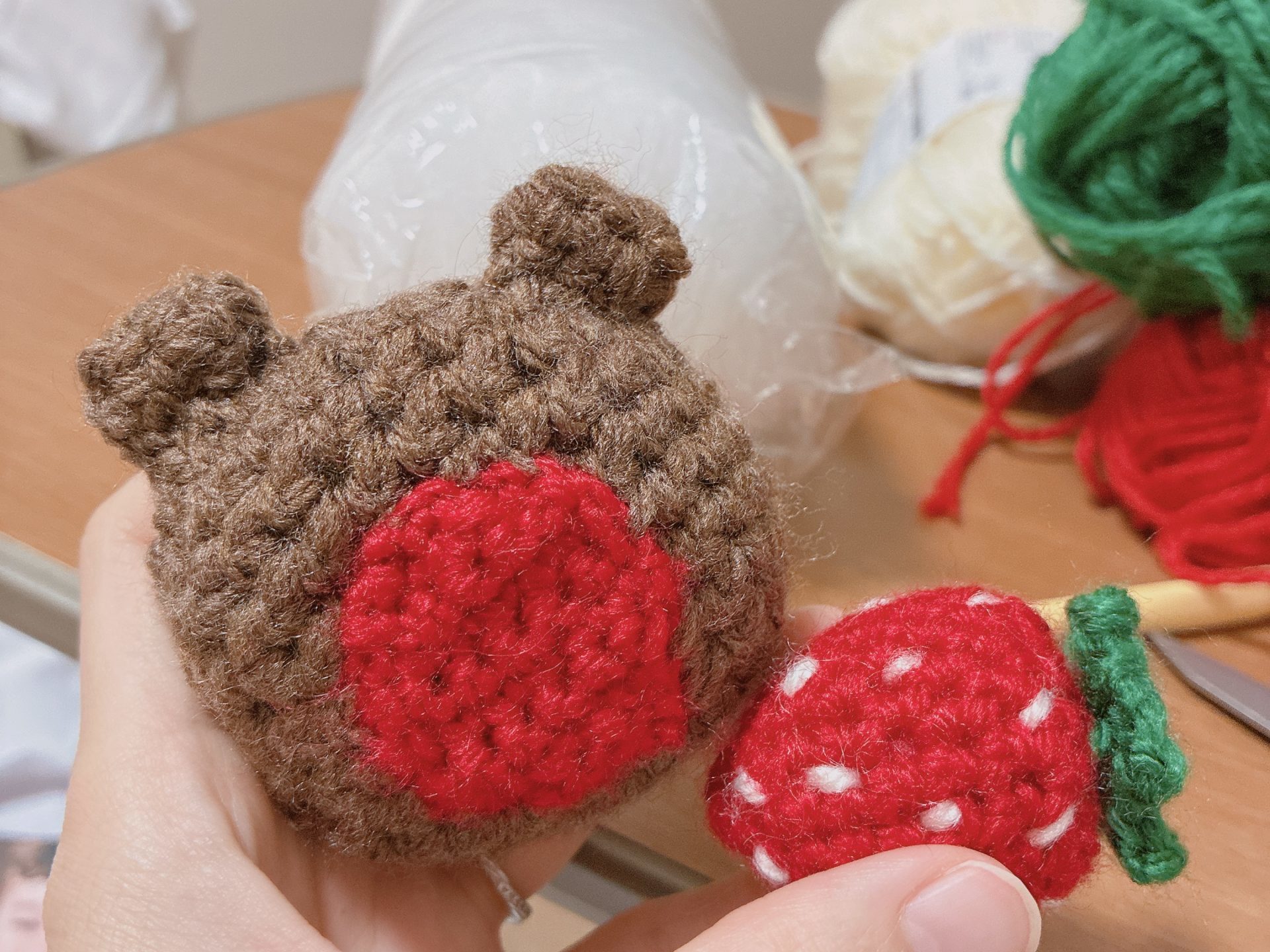 かぎ針編みで作ったおままごと