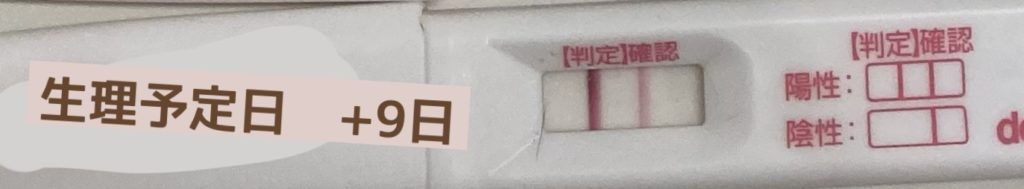 ドゥーテスト妊娠検査薬のフライング画像(生理予定日9日後)
