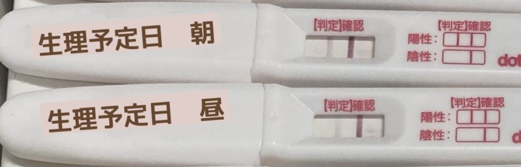 ドゥーテスト妊娠検査薬のフライング画像(生理予定日)